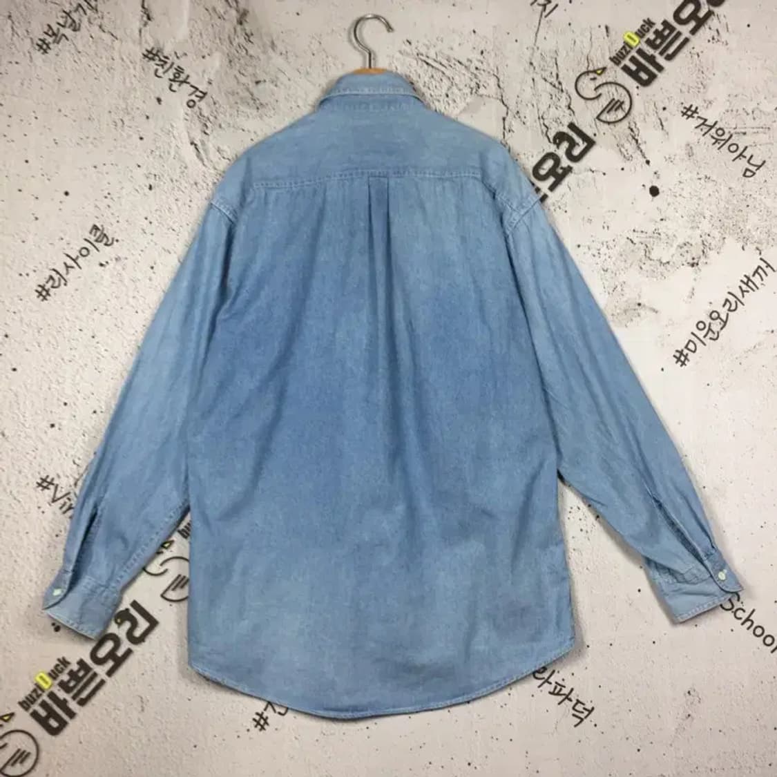 리바이스 포켓 데님 셔츠 라이트 워시 연청 M 1100376 상품이미지2