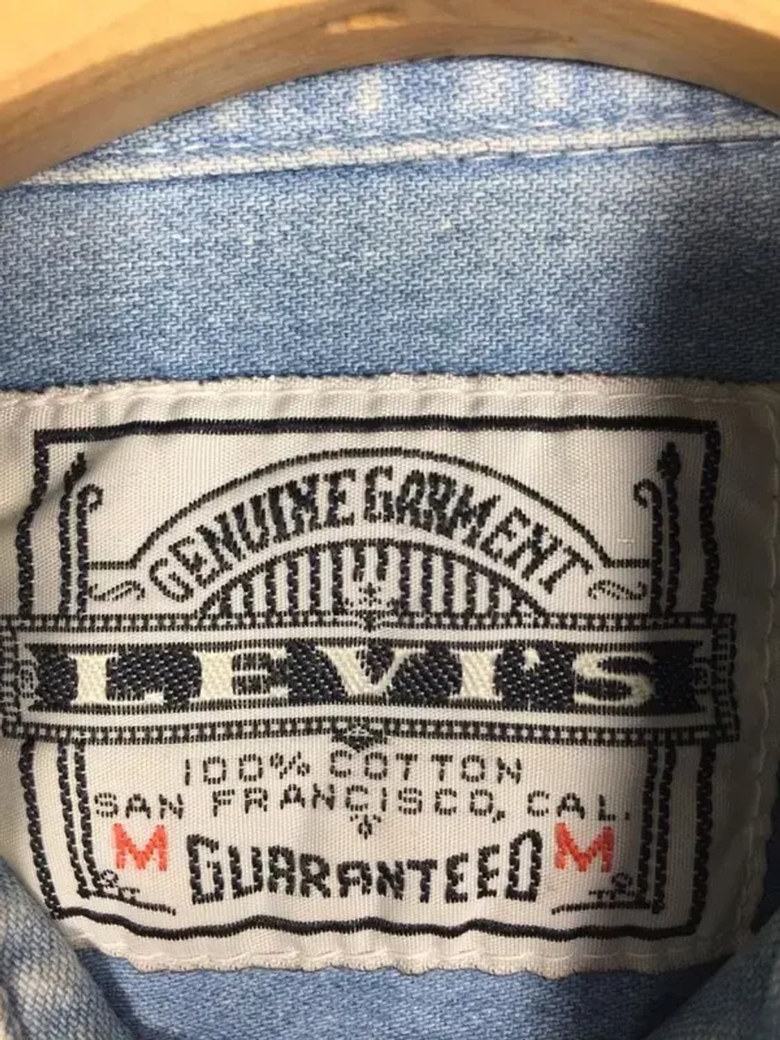 리바이스 포켓 데님 셔츠 라이트 워시 연청 M 1100376 상품이미지7