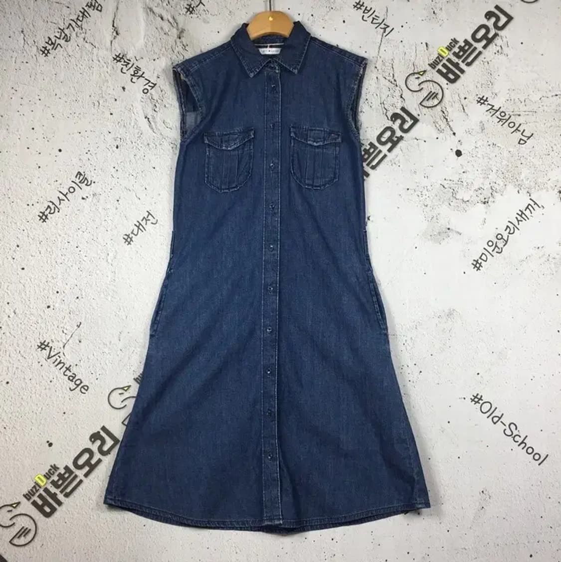 타미힐피거 여성 데님 원피스 셔츠 진청 2(US) 1100382 상품이미지1
