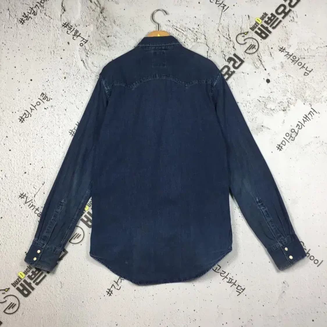 리바이스 웨스턴 데님 셔츠 진청 M 1100377 상품이미지2