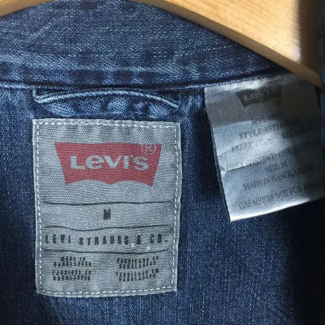 리바이스 웨스턴 데님 셔츠 진청 M 1100377 상품이미지6