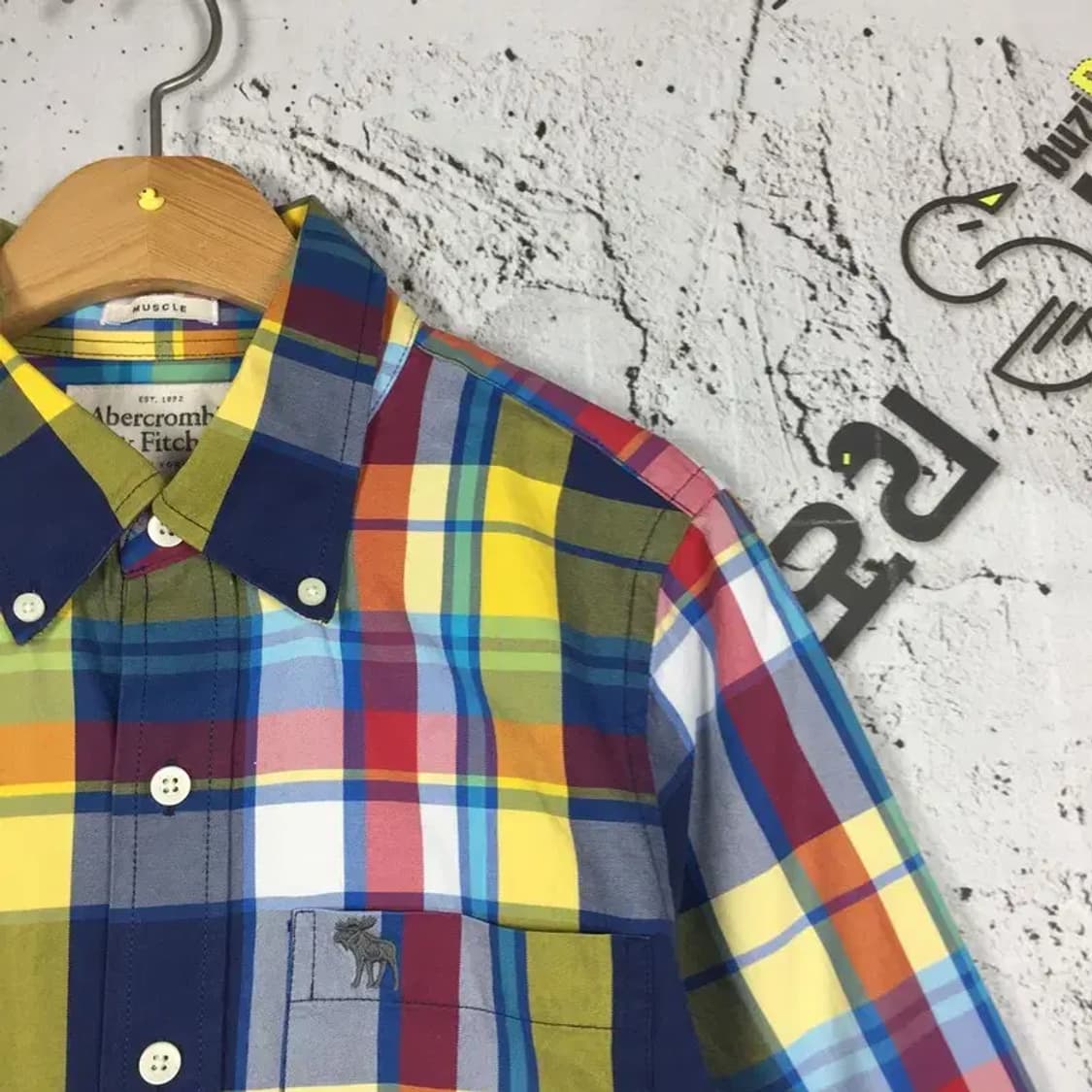 아베크롬비 머슬핏 긴팔 셔츠 다채색 S 1100381 상품이미지4