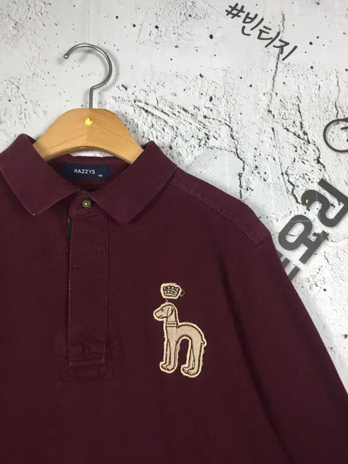 헤지스 퍼피 긴팔 캐주얼 슬림핏 카라티 와인 100 2100171 상품이미지4