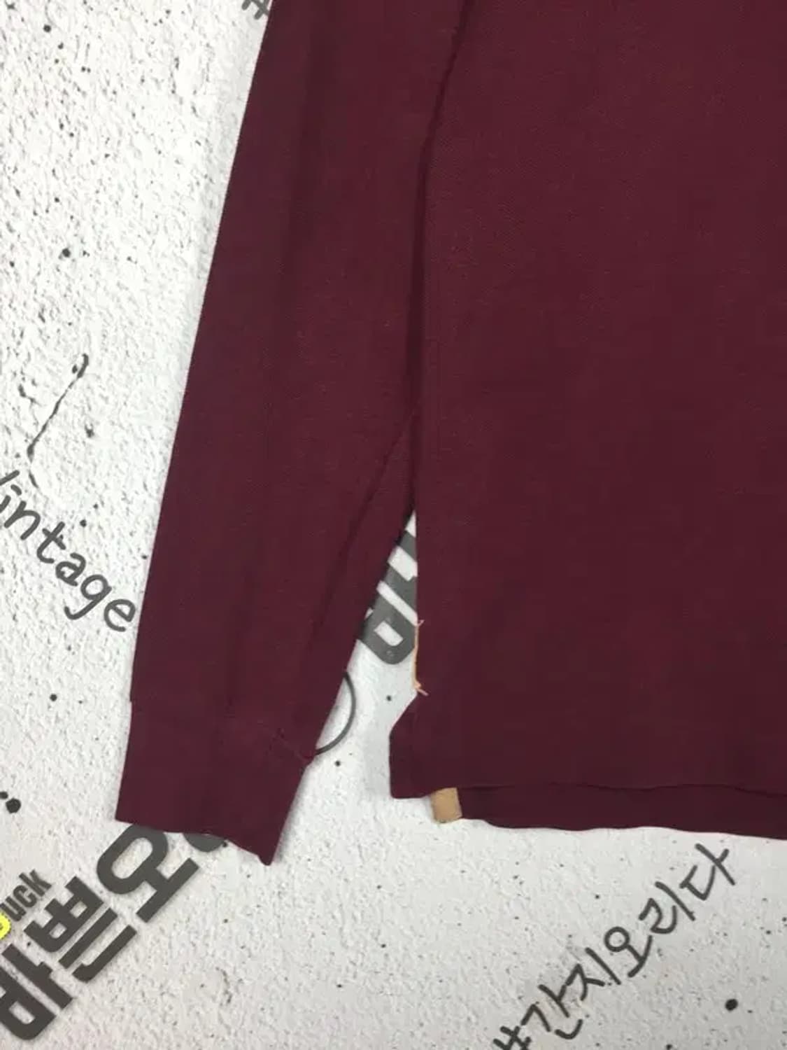 헤지스 퍼피 긴팔 캐주얼 슬림핏 카라티 와인 100 2100171 상품이미지5