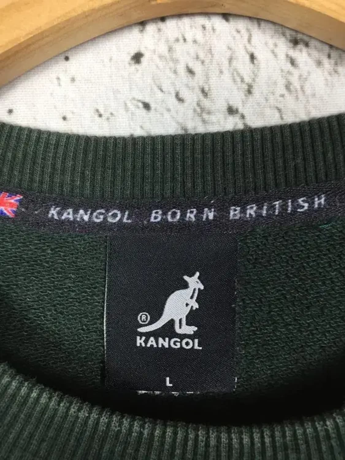 캉골 미드 박스로고 코튼 맨투맨 빈티지 그린 L 2200251 상품이미지7