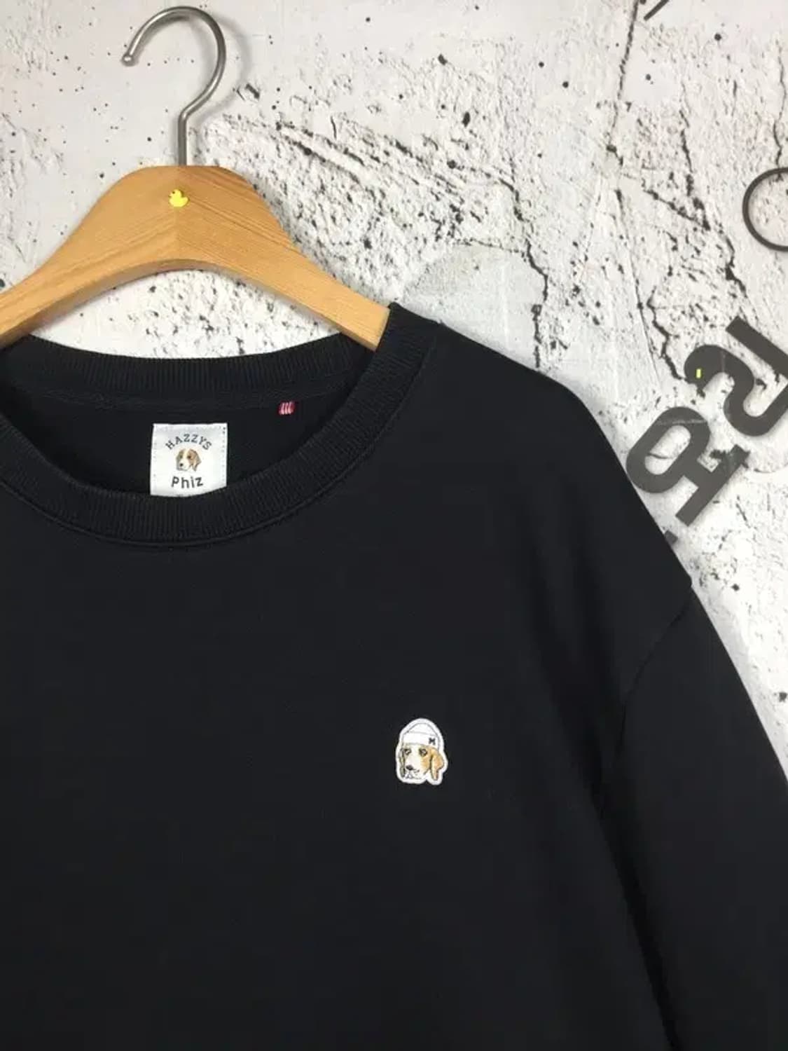 헤지스 피즈 컴포트핏 스몰로고 맨투맨 블랙 XL/10 2200253 상품이미지4