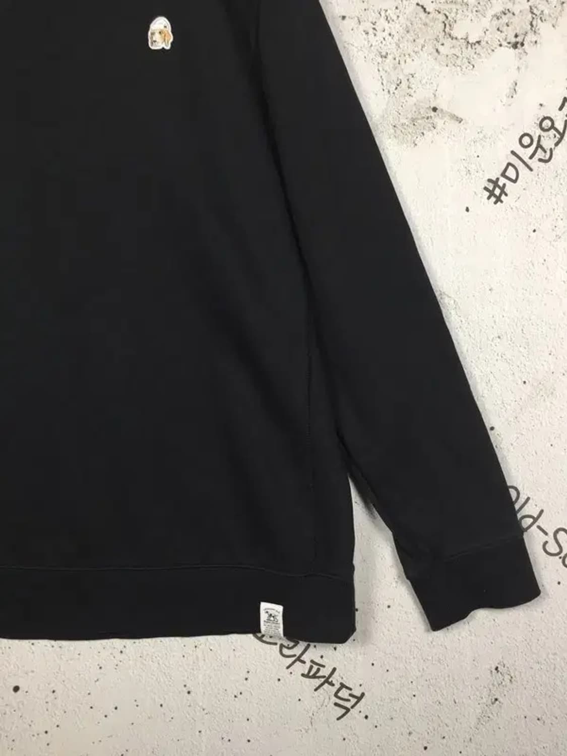 헤지스 피즈 컴포트핏 스몰로고 맨투맨 블랙 XL/10 2200253 상품이미지6