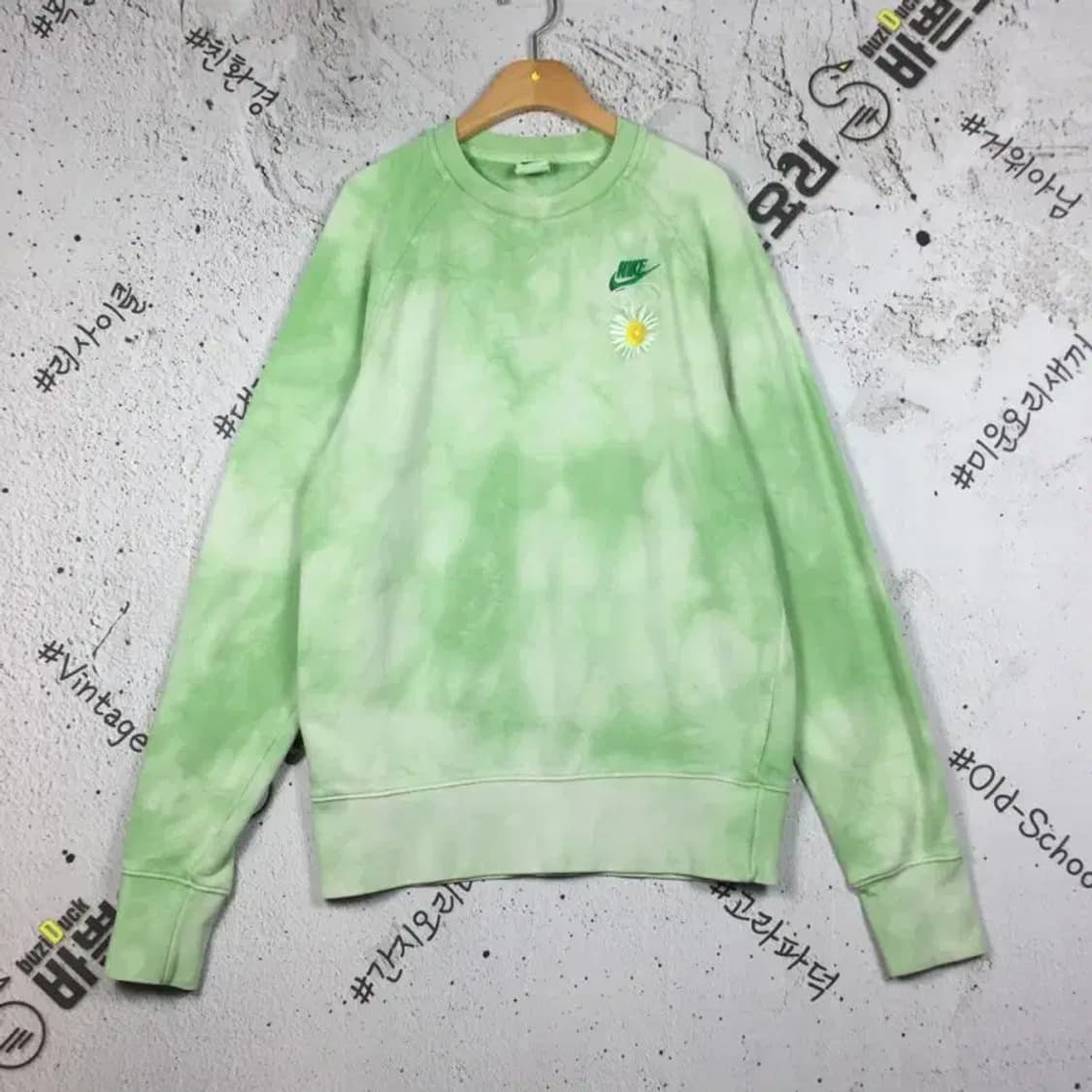 나이키 프랜치테리 자수 에시드워시 맨투맨 그린 M 2200256 상품이미지1