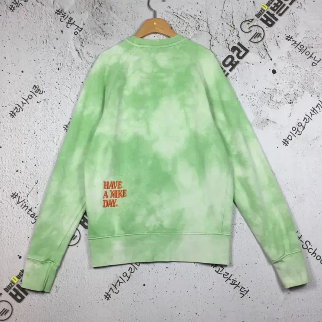 나이키 프랜치테리 자수 에시드워시 맨투맨 그린 M 2200256 상품이미지2