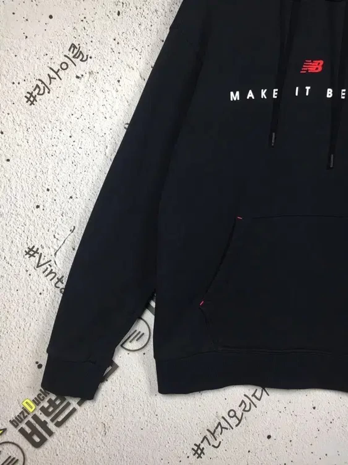 뉴발란스 기모 프린팅 후드티 블랙 L(100) 2300248 상품이미지5