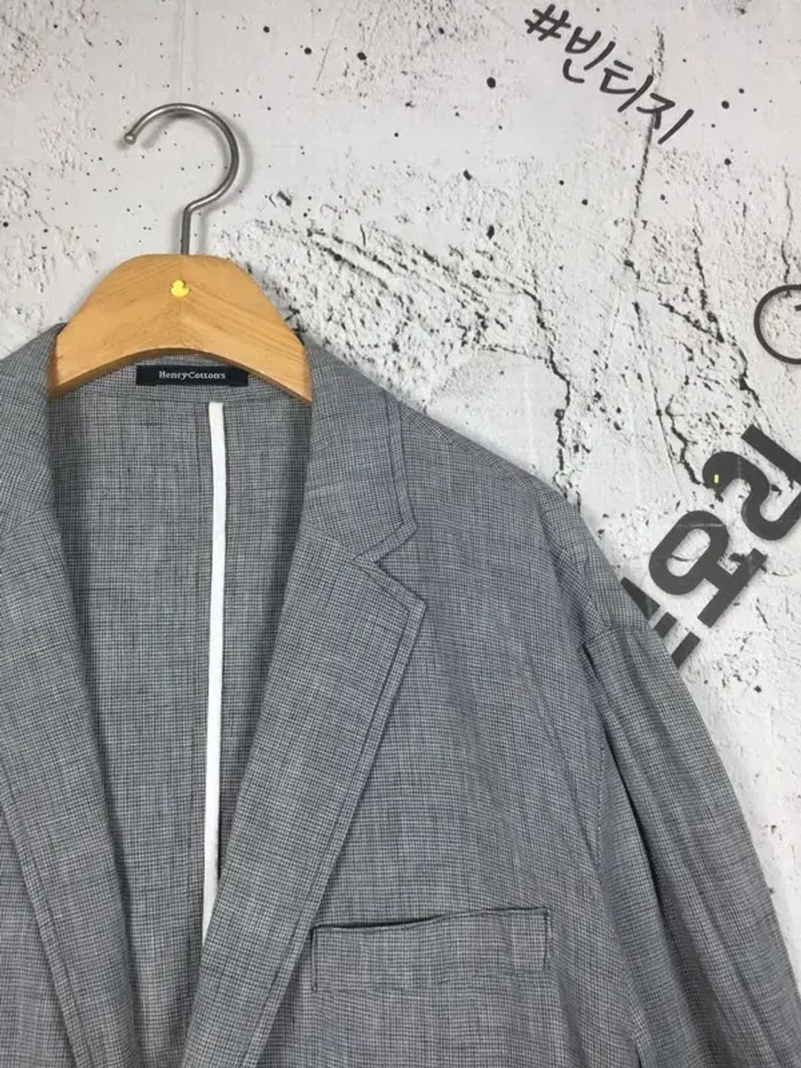 헨리코튼 마 면 혼방 블레이저 자켓 그레이 105 3200094 상품이미지4