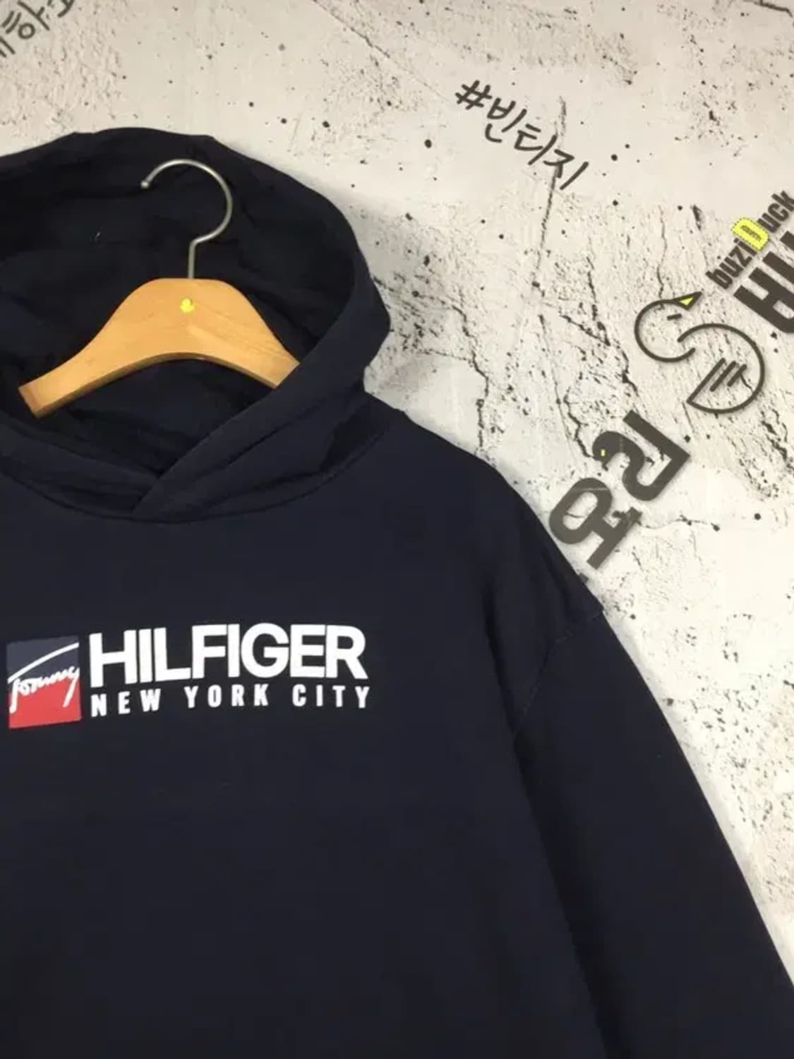 타미힐피거 프린팅 후드티 네이비 L 2300249 상품이미지4