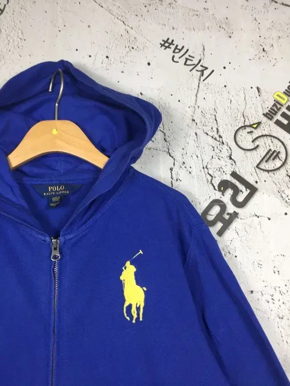 폴로랄프로렌 빅포니 후드 집업 블루 XL(18-20) 2300251 상품이미지4