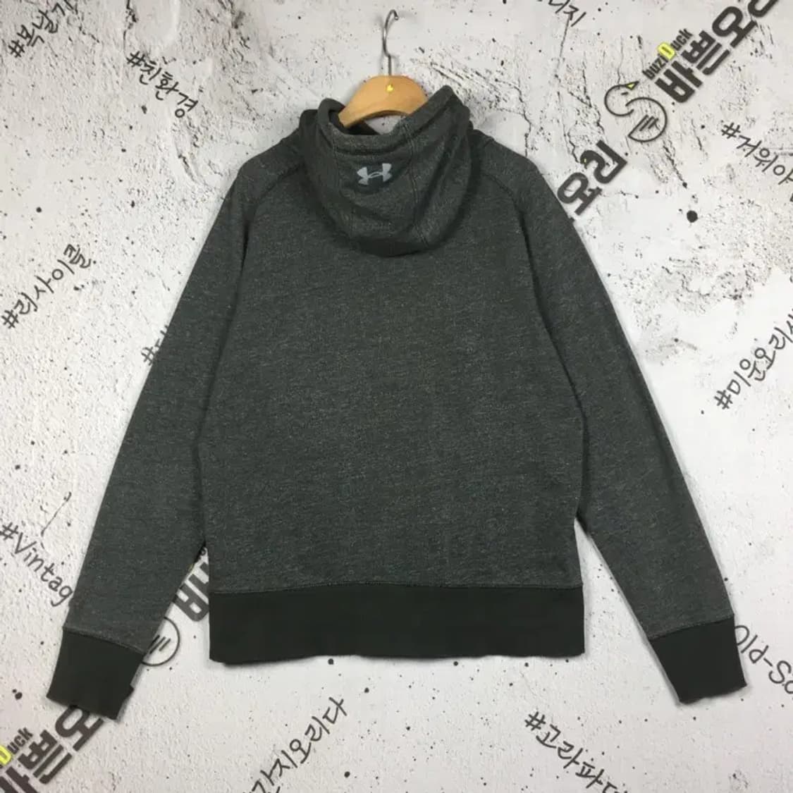 언더아머 폴리 후드 집업 그레이 MD 2300252 상품이미지2