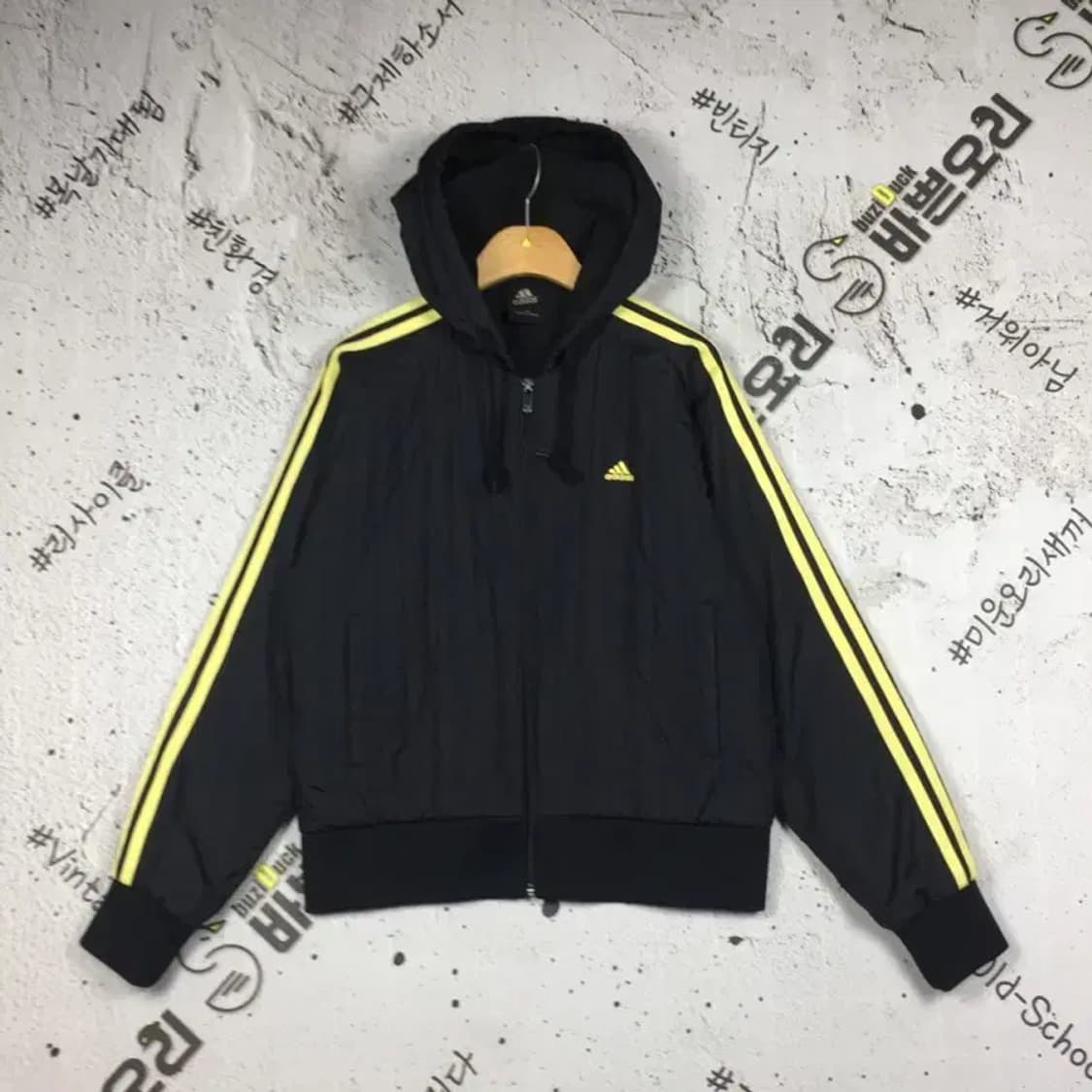 아디다스 여성 립 후드 자켓 집업 블랙 90 3400188 상품이미지1