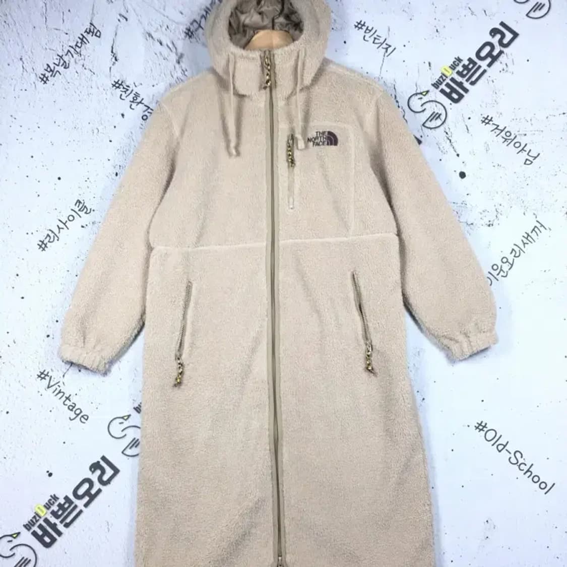 노스페이스 여성 후드 롱 플리스 코트 베이지 XS/85 3400192 상품이미지1