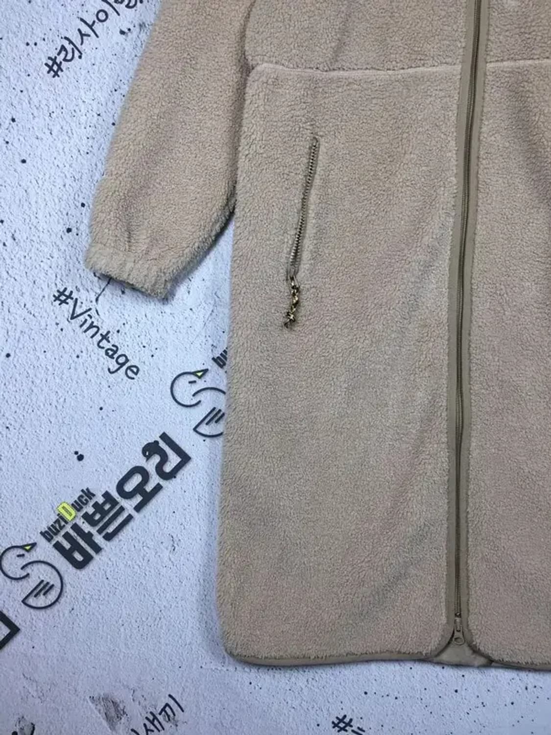 노스페이스 여성 후드 롱 플리스 코트 베이지 XS/85 3400192 상품이미지6