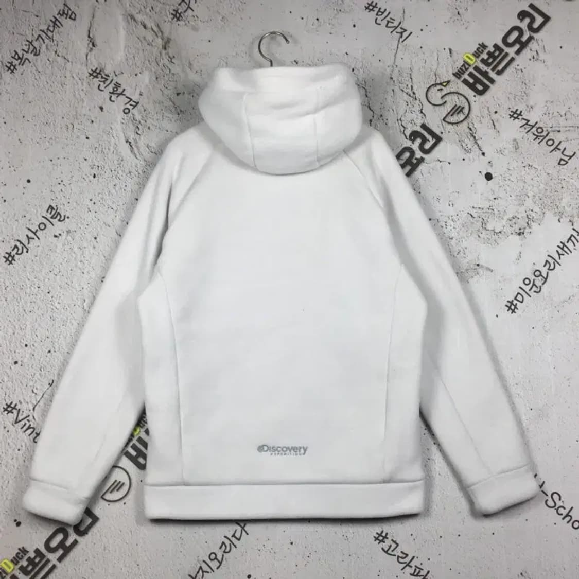 디스커버리 집업 후드 후리스 점퍼 라이트 화이트 95 3400190 상품이미지2