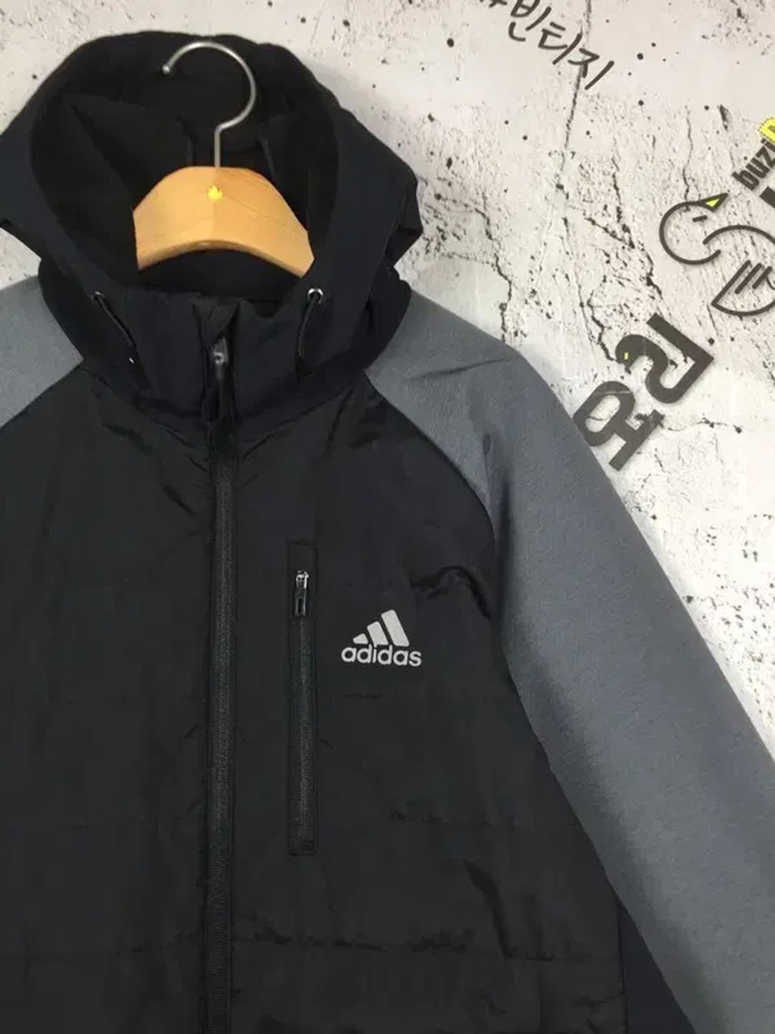 아디다스 하이브리드 패디드 후드 자켓 블랙 100 3400187 상품이미지4