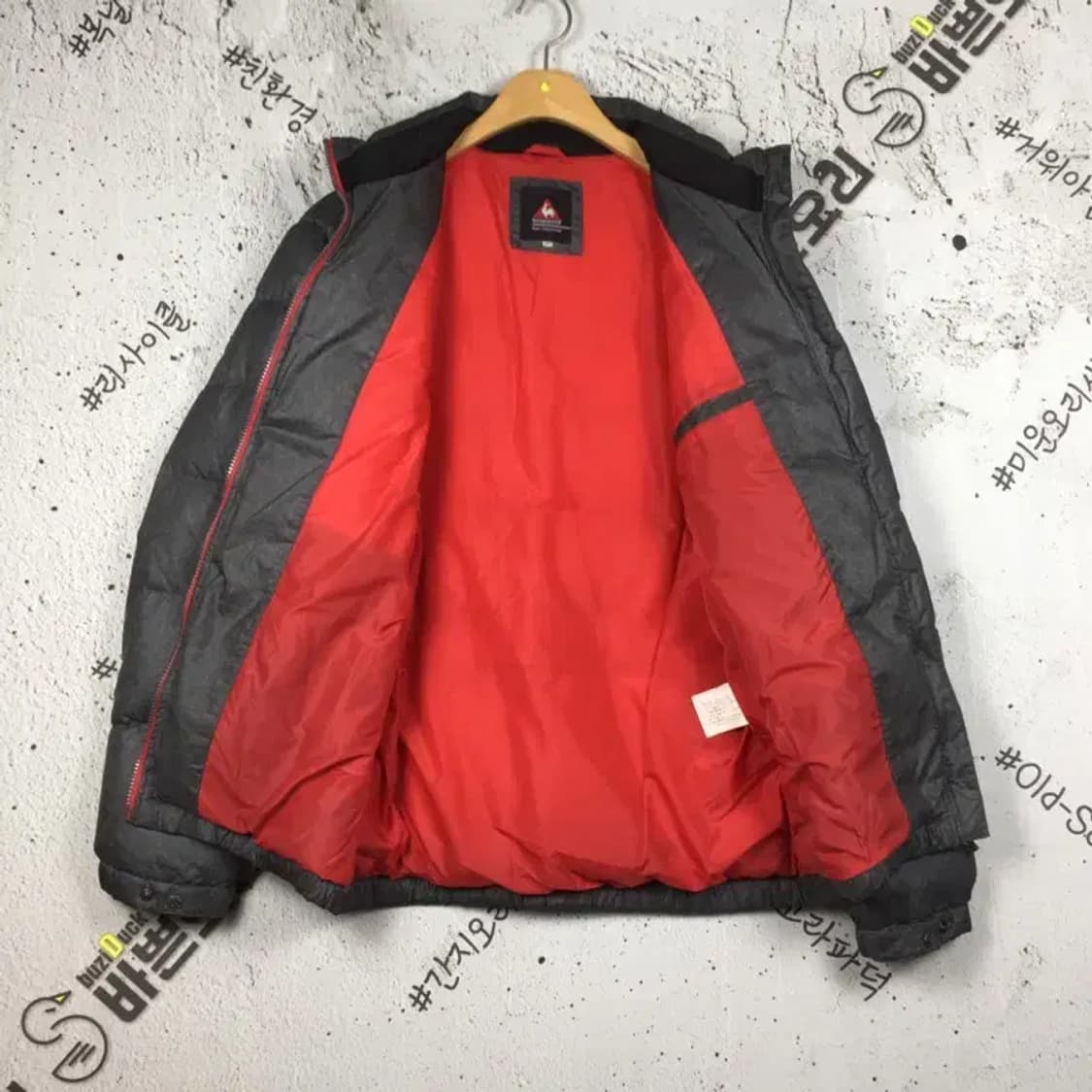 르꼬끄 구스다운 패딩 점퍼 그레이 L 3400194 상품이미지4