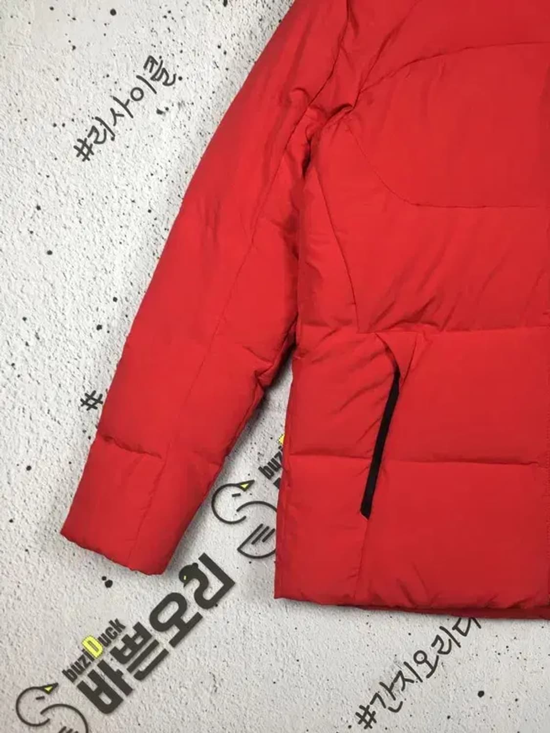 데상트 여성 덕다운 미들 패딩 점퍼 레드 90 3400195 상품이미지7