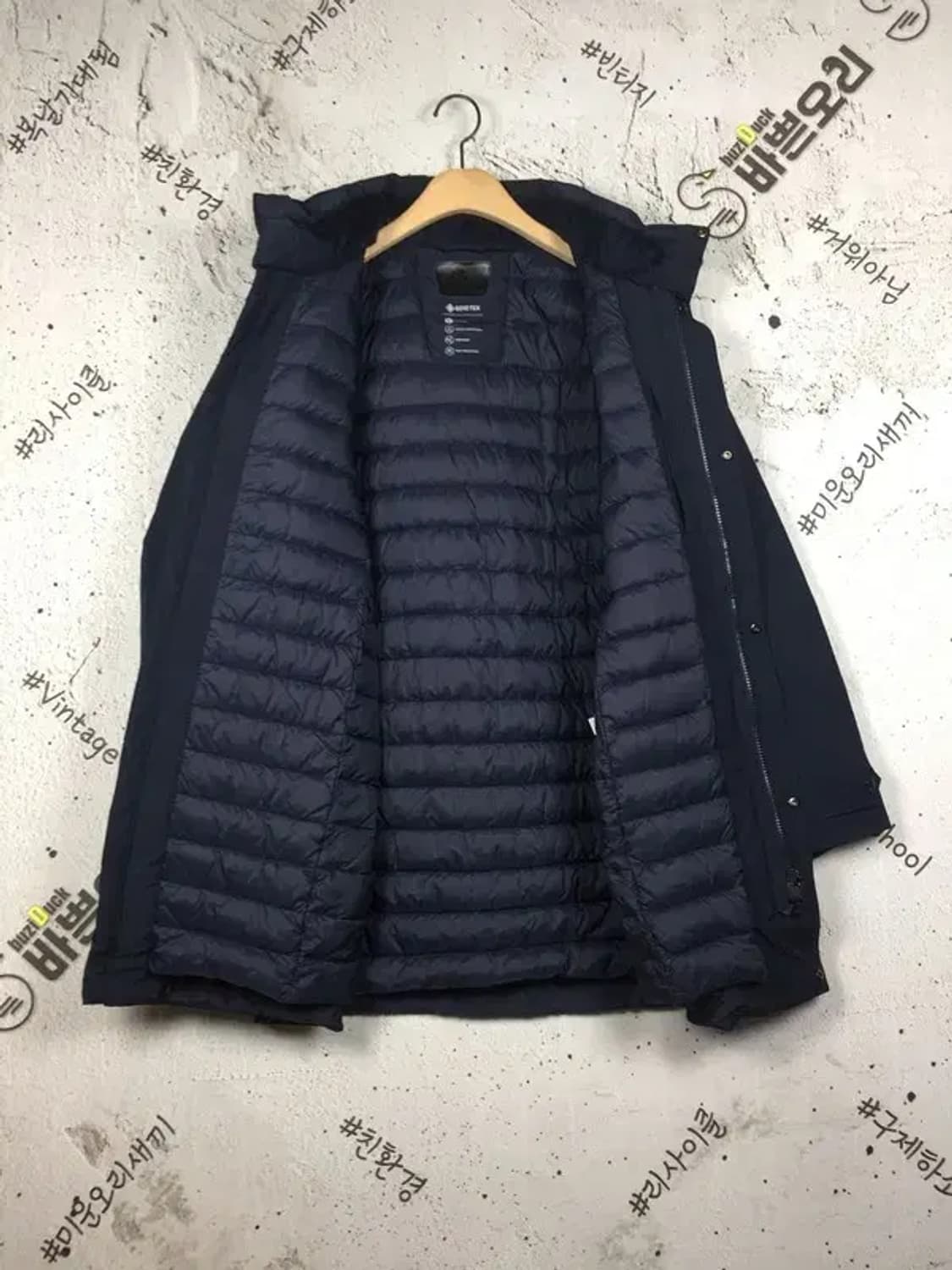 네파 고어텍스 구스다운 패딩 점퍼 코트 네이비 95 3400203 상품이미지4