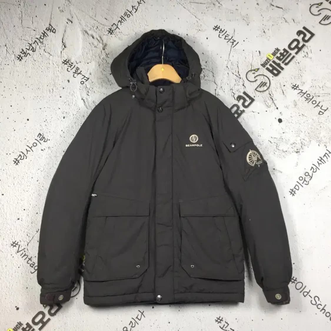 빈폴 여성 덕다운 숏 패딩 점퍼 빈티지 그레이 85 3400197 상품이미지1