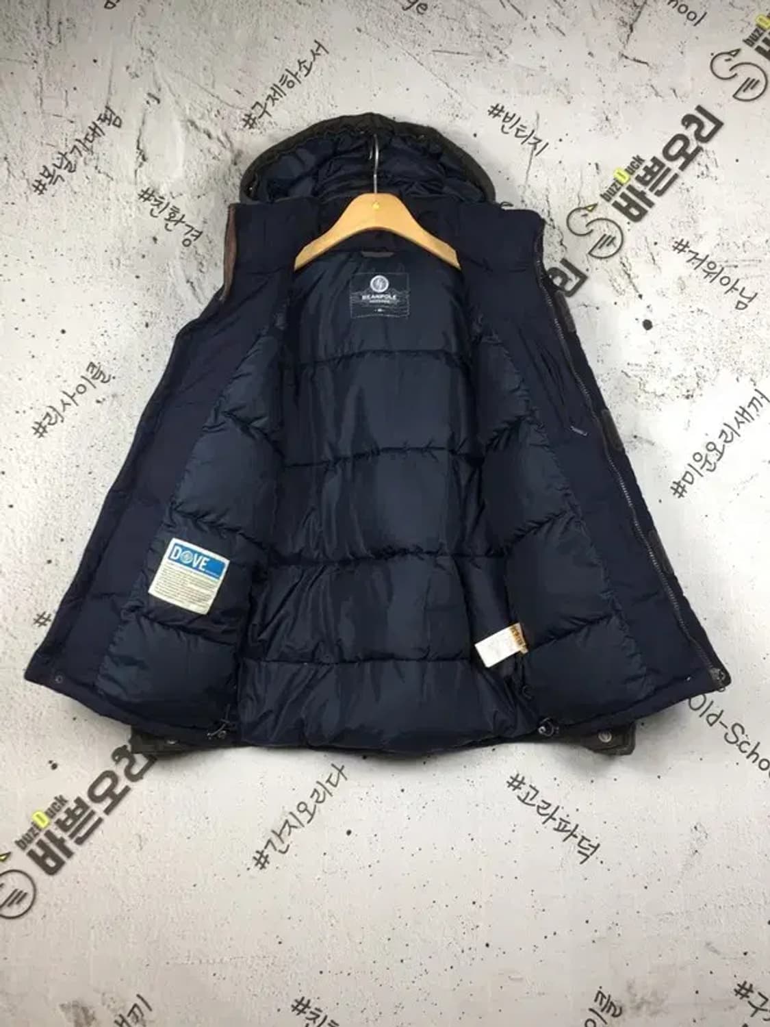 빈폴 여성 덕다운 숏 패딩 점퍼 빈티지 그레이 85 3400197 상품이미지4