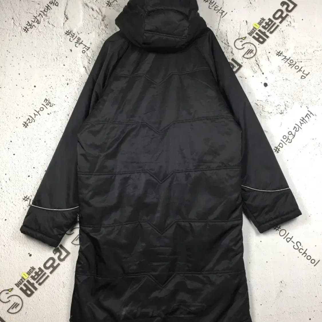 리복 올드스쿨 트레이닝 롱 패딩 블랙 100 3400198 상품이미지2