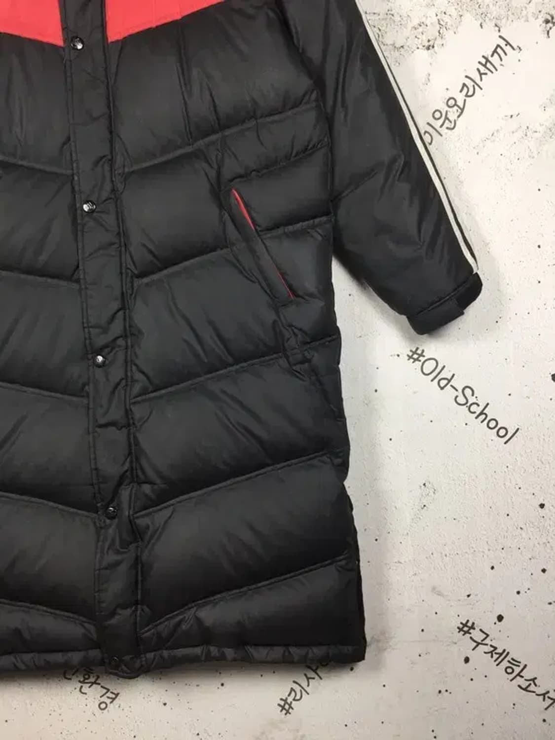 아디다스 티로11 덕다운 롱패딩 점퍼 레드블랙 95 3400200 상품이미지6