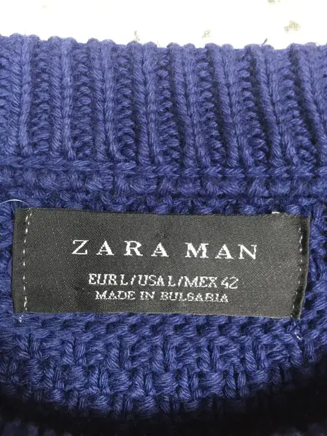 자라 맨 니트 스웨터 네이비 100 2400108 상품이미지8