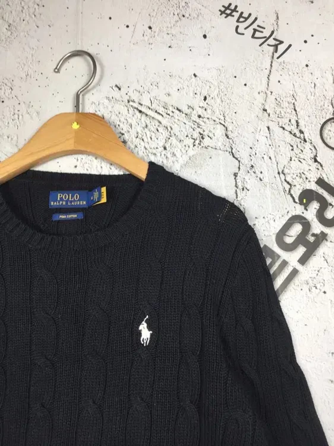폴로랄프로렌 여성 라운드 케이블 니트 블랙 M 2400116 상품이미지4