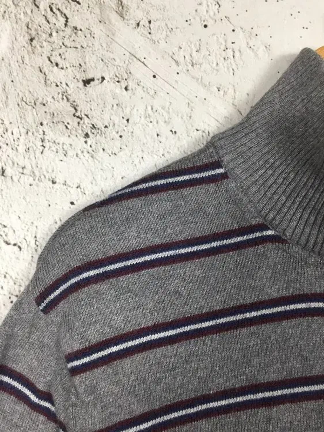 타미힐피거 코튼 캐시미어 하프집업 니트 그레이 M 2400109 상품이미지5