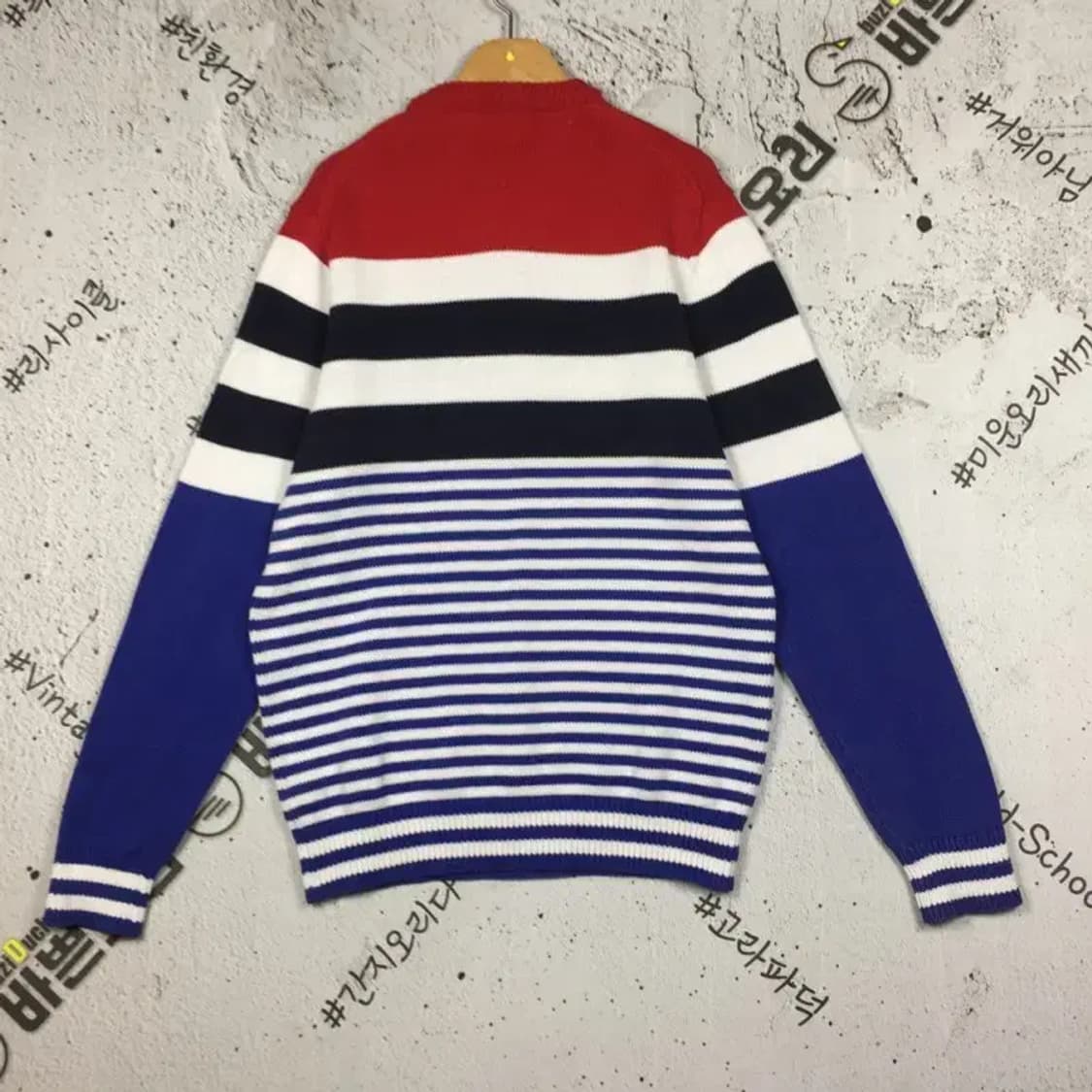타미힐피거 스웨터 니트 네이비 스트라이프 M 2400111 상품이미지2