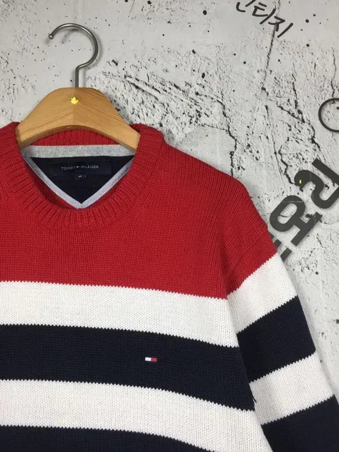 타미힐피거 스웨터 니트 네이비 스트라이프 M 2400111 상품이미지4