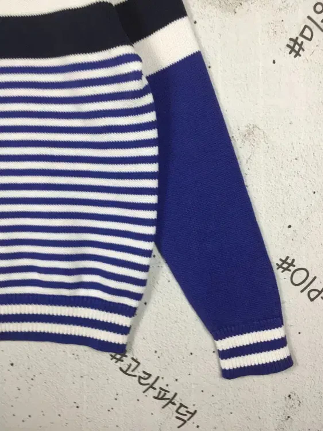 타미힐피거 스웨터 니트 네이비 스트라이프 M 2400111 상품이미지7