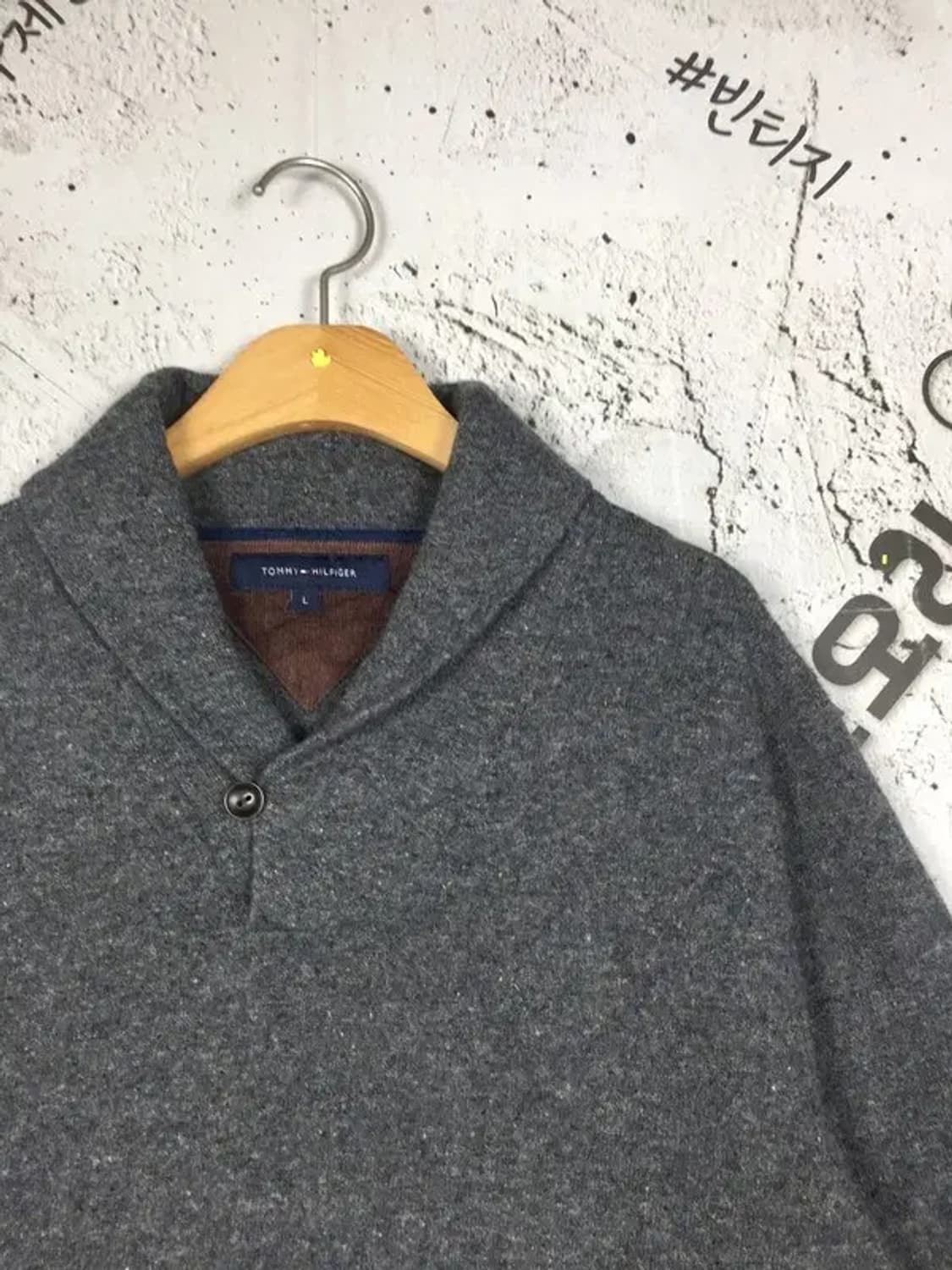 타미힐피거 숄카라 니트 그레이 L 2400112 상품이미지5