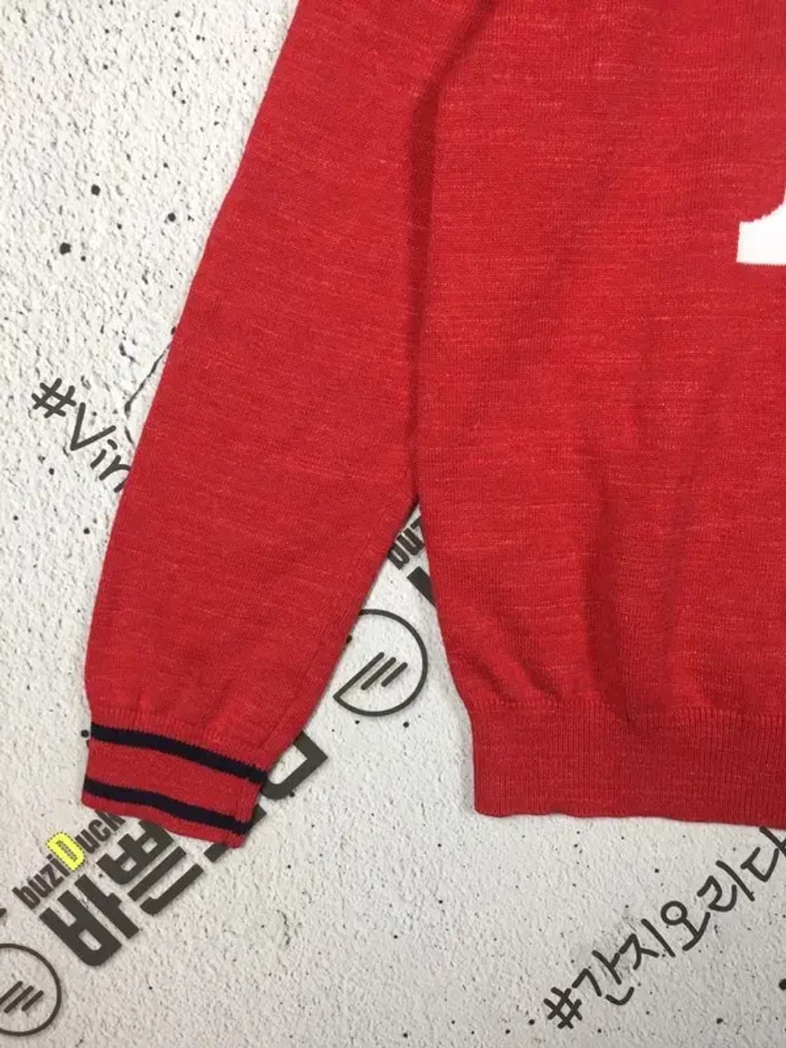타미힐피거 이니셜 빅로고 니트 레드 L 2400113 상품이미지6