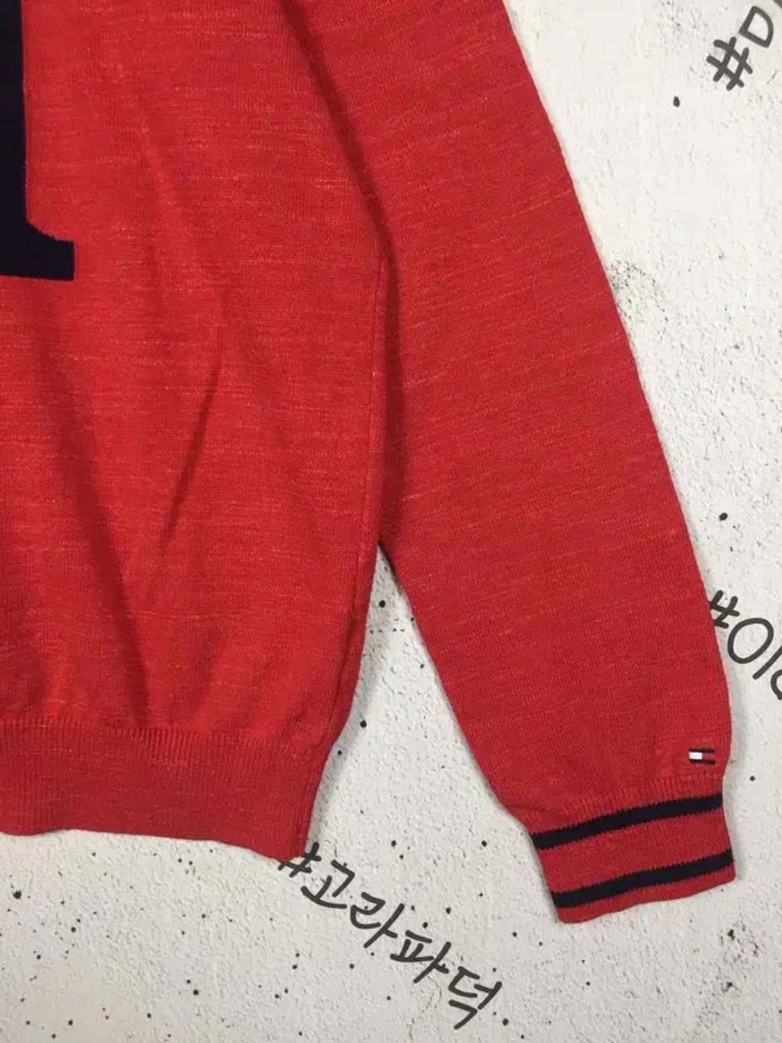 타미힐피거 이니셜 빅로고 니트 레드 L 2400113 상품이미지7