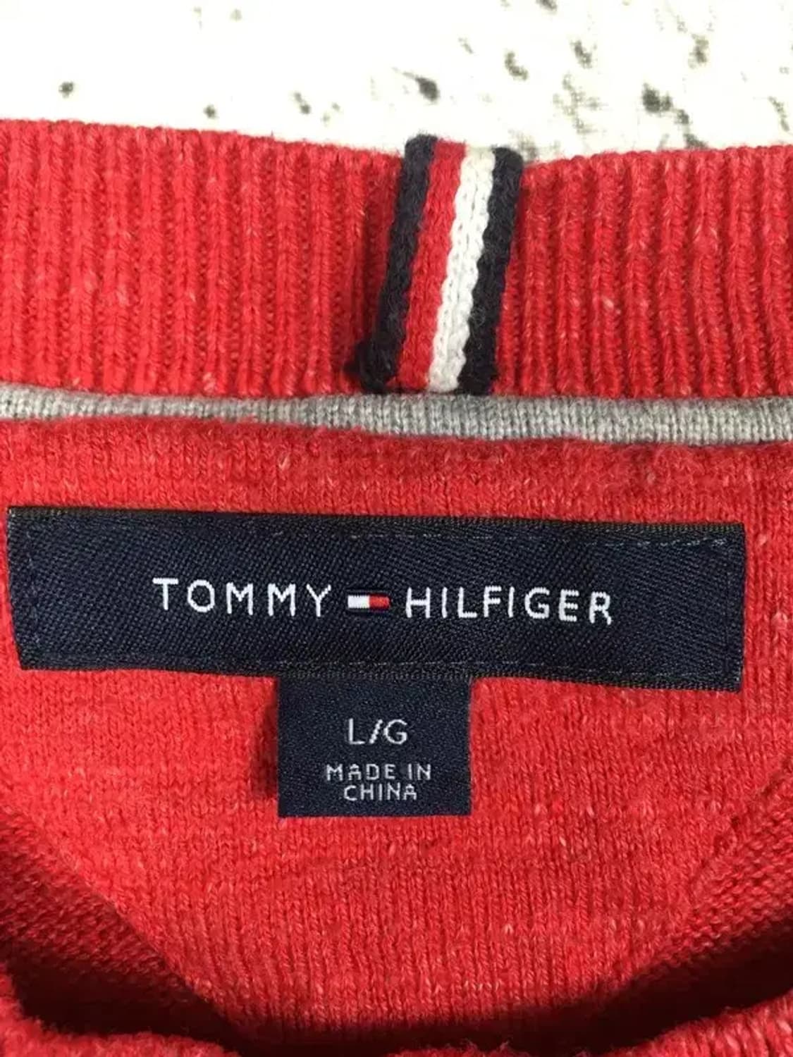 타미힐피거 이니셜 빅로고 니트 레드 L 2400113 상품이미지8