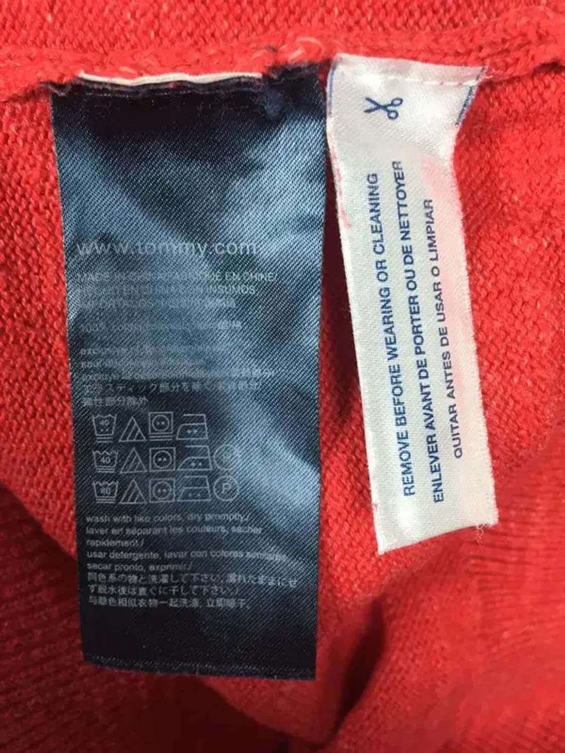 타미힐피거 이니셜 빅로고 니트 레드 L 2400113 상품이미지9