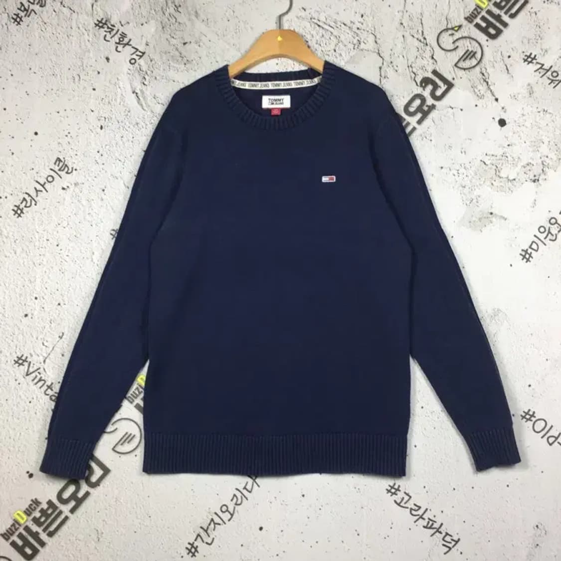 타미진스 아웃라인 테이핑 니트 빈티지 네이비 S 2400114 상품이미지1