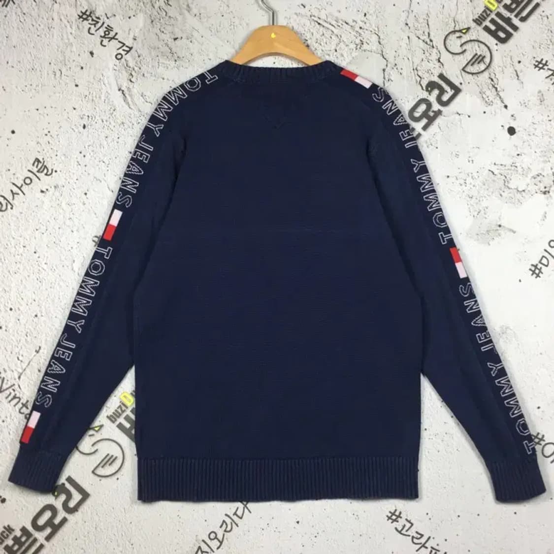 타미진스 아웃라인 테이핑 니트 빈티지 네이비 S 2400114 상품이미지2
