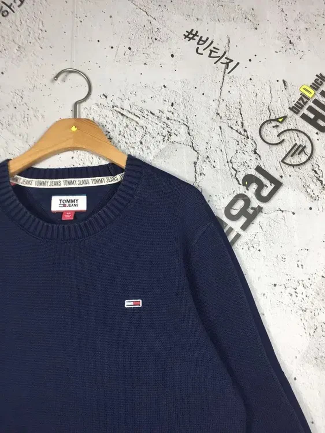 타미진스 아웃라인 테이핑 니트 빈티지 네이비 S 2400114 상품이미지4