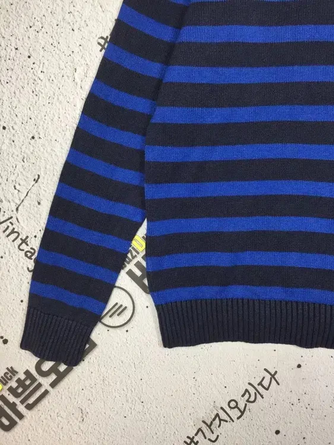 타미힐피거 캐주얼 스트라이프 니트 빈티지 블루 M 2400117 상품이미지5