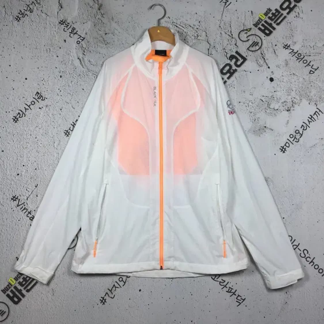 블랙야크 바람막이 집업 경량 자켓 화이트 105 3800211 상품이미지1