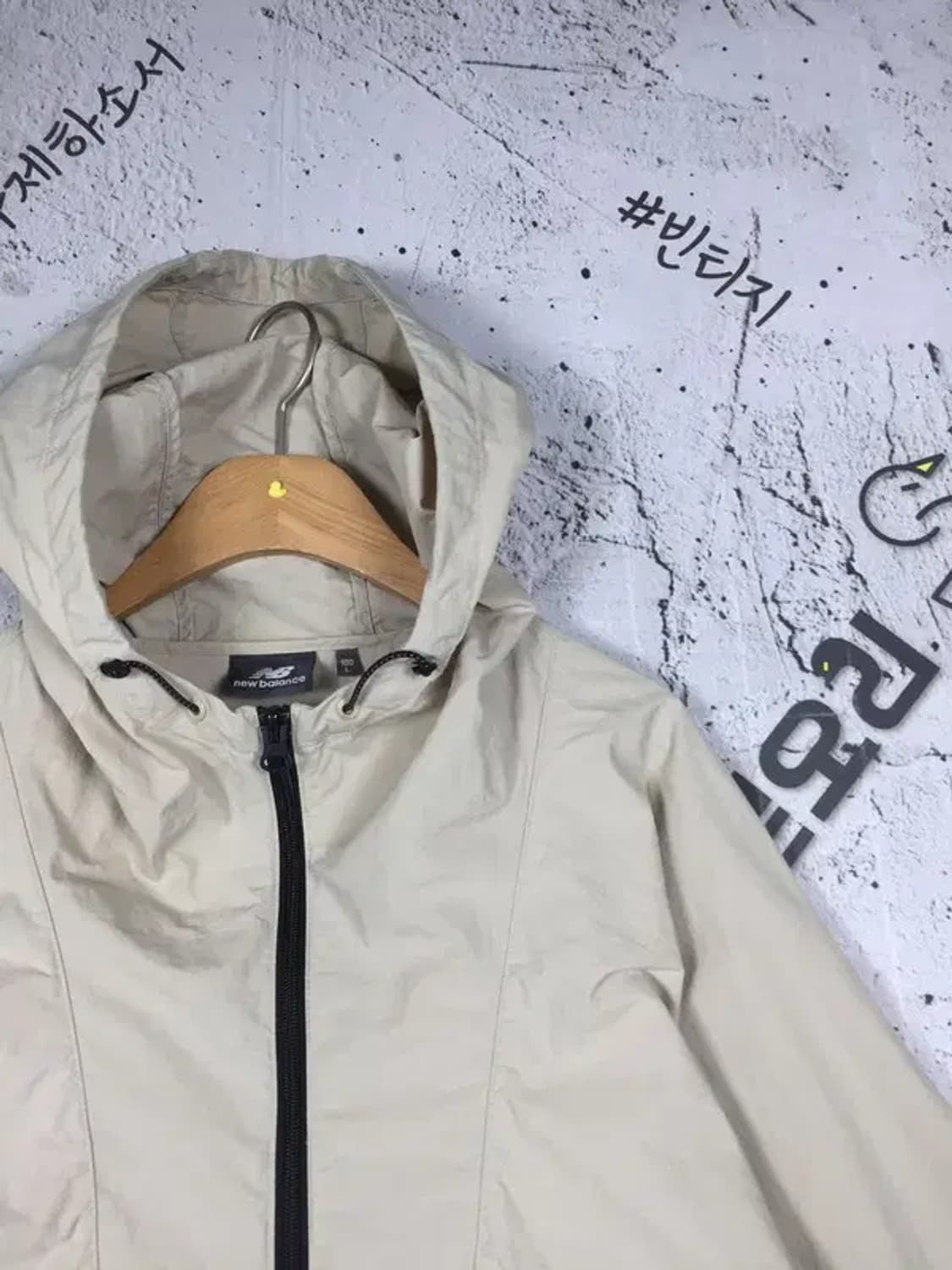 뉴발란스 UNI 에센셜 하프집업 아노락 베이지 L(100) 3800214 상품이미지4