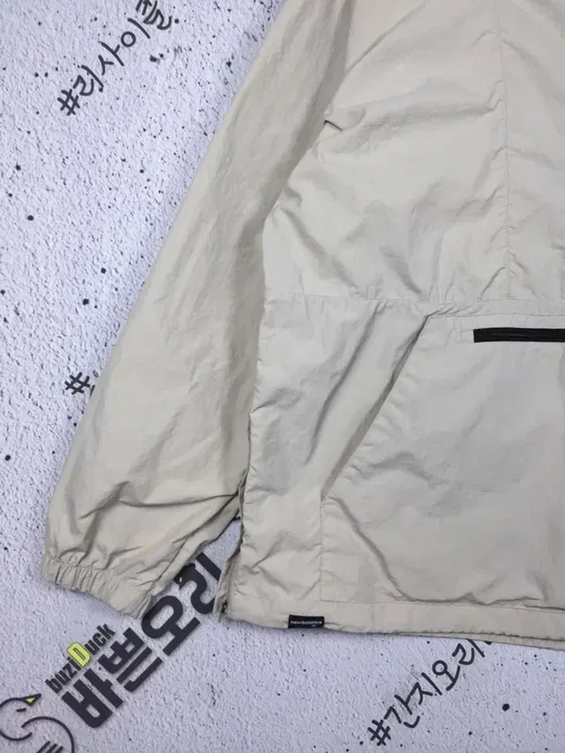뉴발란스 UNI 에센셜 하프집업 아노락 베이지 L(100) 3800214 상품이미지5