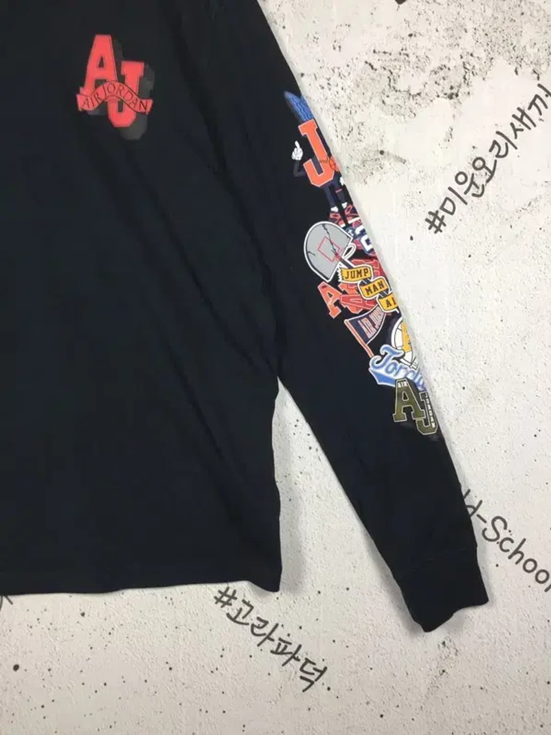 나이키조던 AJ 바시티 롱슬리브 긴팔 티 블랙 XL 2100174 상품이미지6