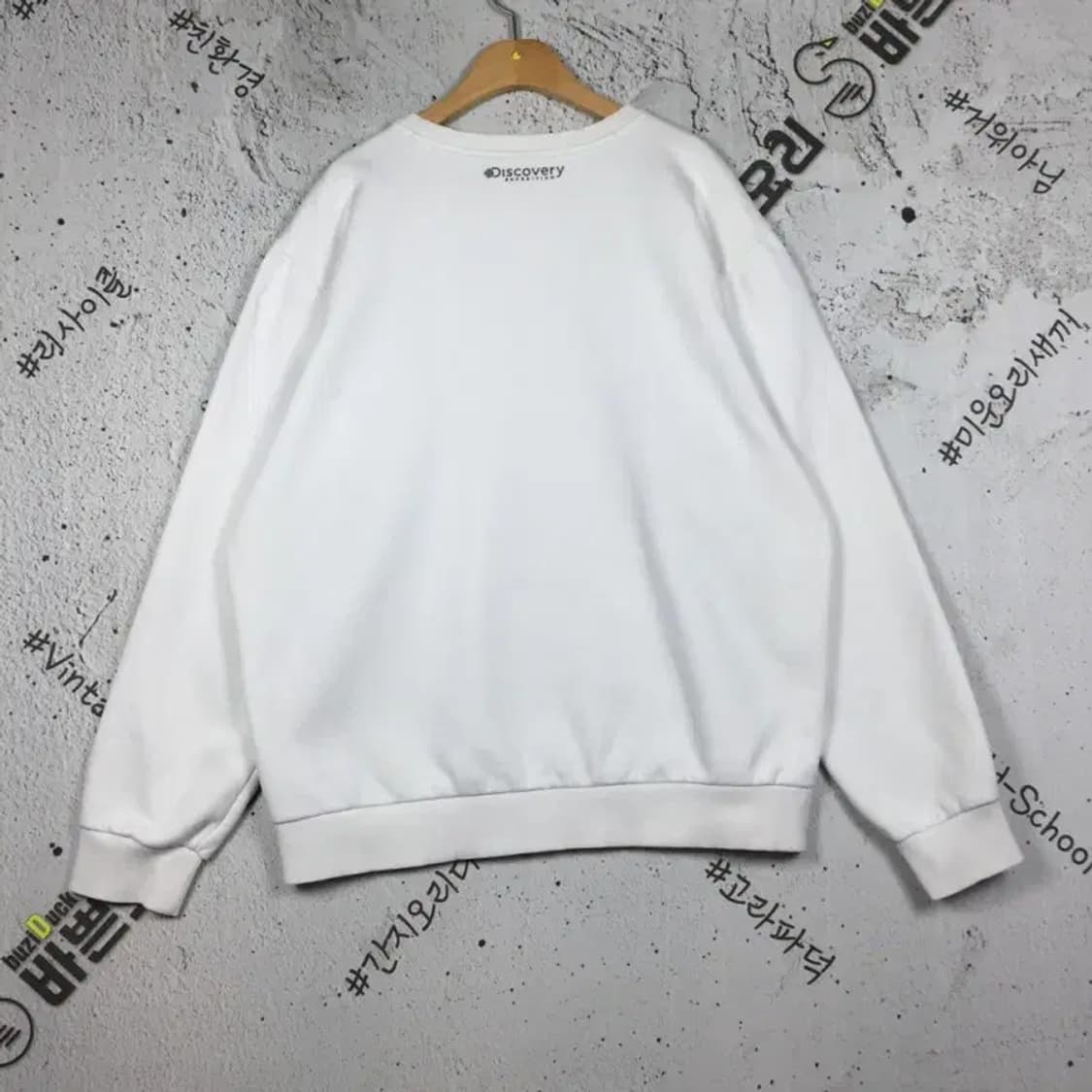 디스커버리 기모 맨투맨 화이트 110 2200232 상품이미지2